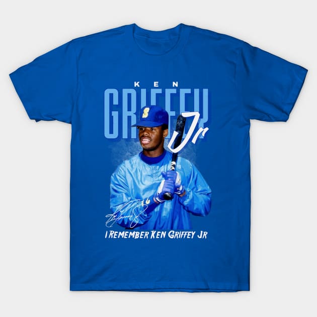 Ken Griffey Jr The Kid Basketball Legend Original Aesthetic Tribute 〶 T-Shirt by Terahertz'Cloth